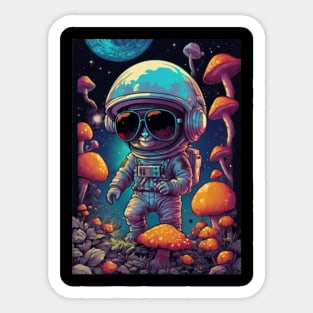 Psychedelic Dj Astronaut - Catsondrugs.com - astronaut, space, stars, galaxy, nasa, cool, planets, funny, universe, astros, astronomy, trippy, surreal, asteroidday, planet Sticker